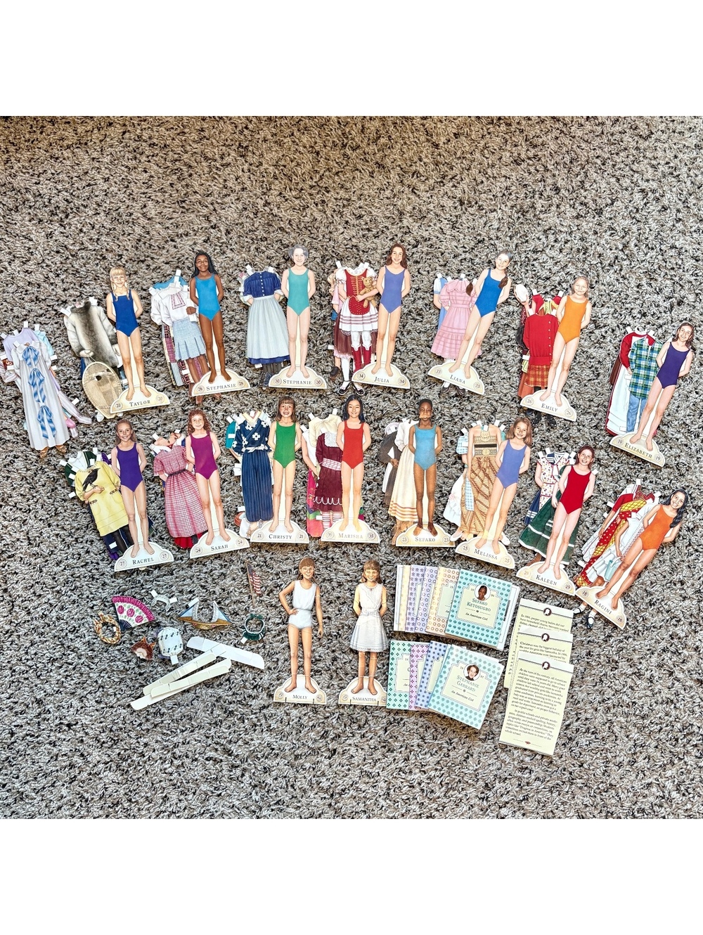 Huge American Girl Paper Doll Bundle, 1990s Dolls Outfits Booklets Vintage